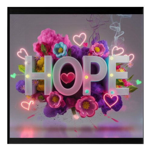 name Hope collage Acrylic Print