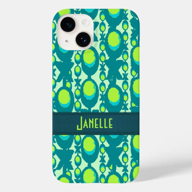 Name hugs and cuddles peacock green Case-Mate iPhone case (Back)