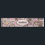 Name humor neutral breast pattern desk name plate<br><div class="desc">Fun humor breast pattern</div>