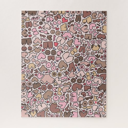 Name humor neutral breast pattern jigsaw puzzle