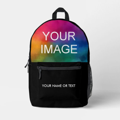 Name Image Photo Picture Simple Custom Template Printed Backpack