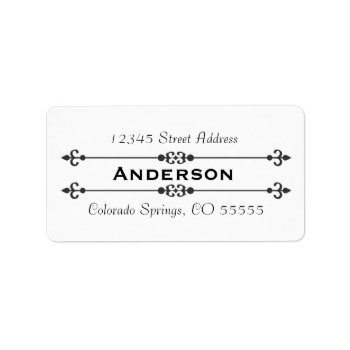 Name In Center Address Label by Midesigns55555 at Zazzle
