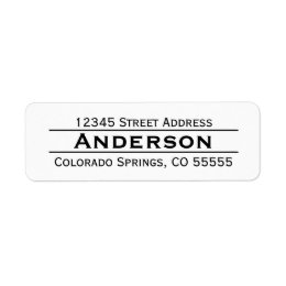 simple minimalist basic shipping address return address labels