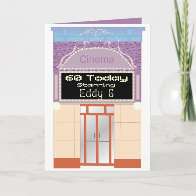 Name In Lights Customisable Card (Front)