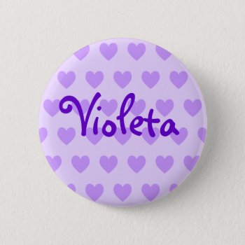 Name In Purple Pinback Button by purplestuff at Zazzle