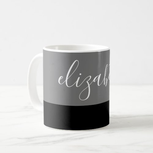 Name in Script  Color Block Coffee Mug