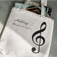 Music Theme Handbag Canvas Piano Keys Tote Bag Reusable Grocery Bag for Shopping