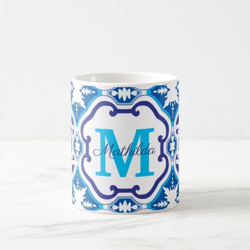   Name  Initial blue Azulejos 004   Coffee Mug