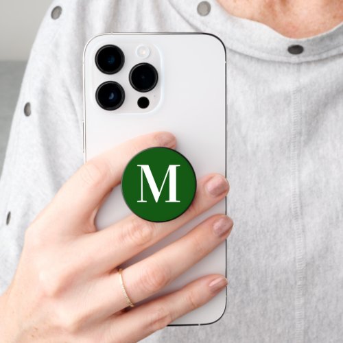 Name Initial Minimal Custom Green PopSocket