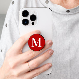 Name Initial Minimal Custom Red PopSocket