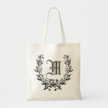 Name Initials Monogram Tote Bag by Boopoobeedoogift at Zazzle