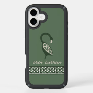 Name Irish Knot Border Decorative Bird iPhone 16 Plus Case
