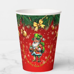 Name - Irish Nollaig Shona Duit Merry Christmas  Paper Cups