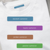 Name Iron On Cool Clothing Labels