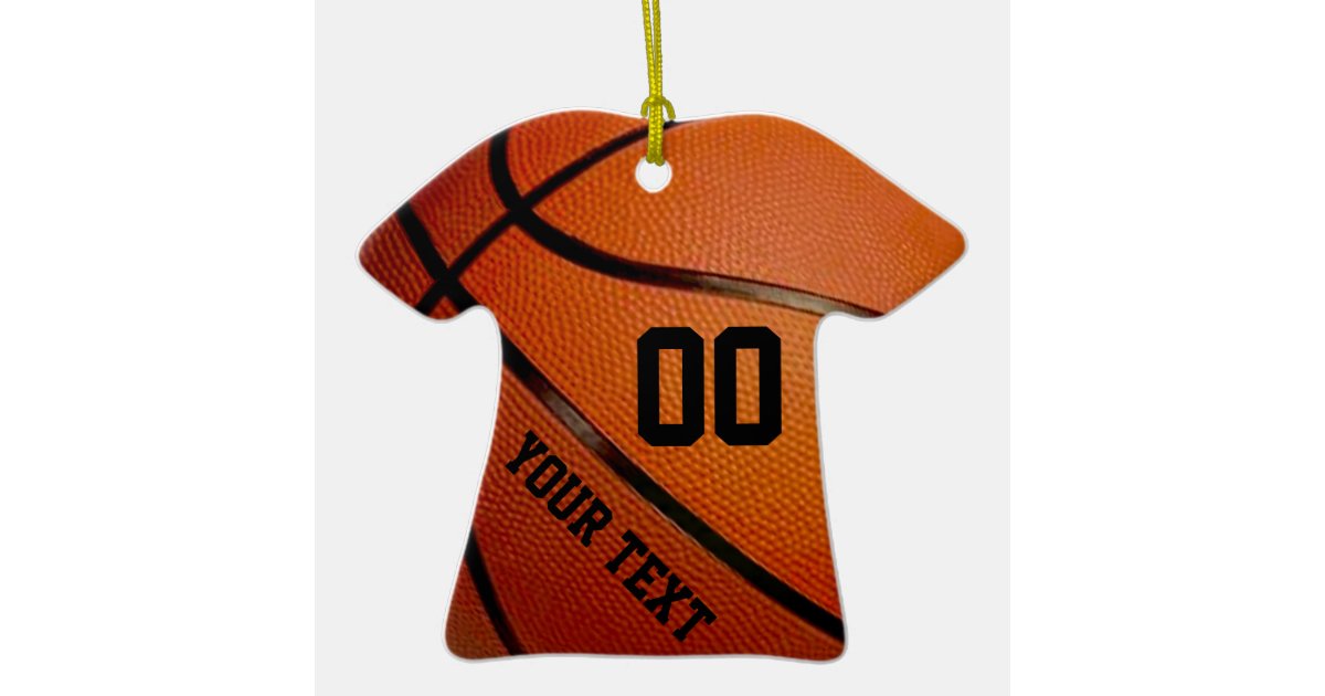 Name, Jersey Number Basketball Christmas Ornaments Zazzle