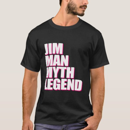 Name Jim Man Myth Legend Funny T_Shirt