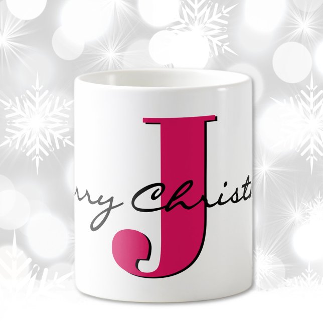 Name, July Ruby Red Birthstone | Merry Christmas Coffee Mug (Creator Uploaded)