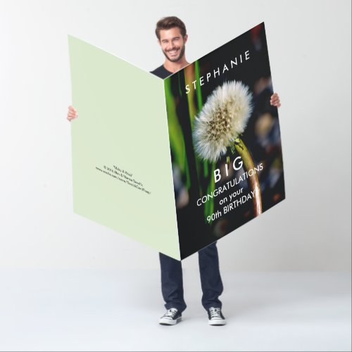 Name JUMBO GIANT HUGE Make A Wish Birthday Card