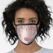 Name Kiss Lips Rose Drips Makeup Cotton Covid Face Mask (Worn Her)