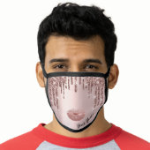 Name Kiss Lips Rose Drips Makeup Cotton Covid Face Mask (Worn Him)