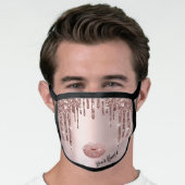 Name Kiss Lips Rose Drips Makeup Cotton Covid Face Mask (Worn Him)