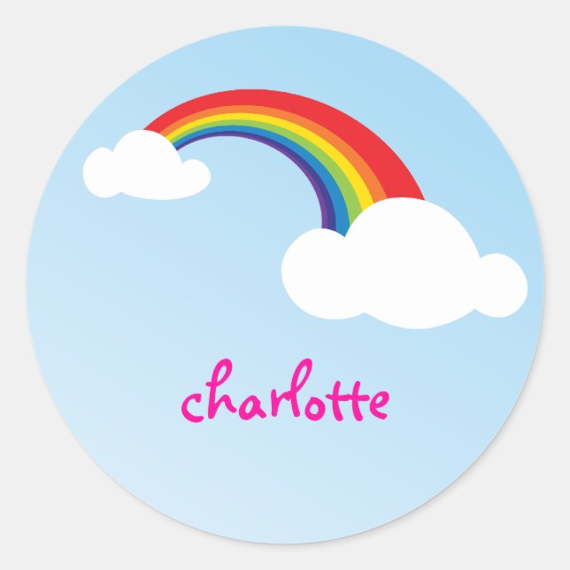 NAME LABEL :: rainbow sticker (Front)