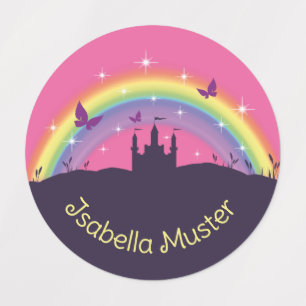 Name labels - fairytale castle 2 waterproof