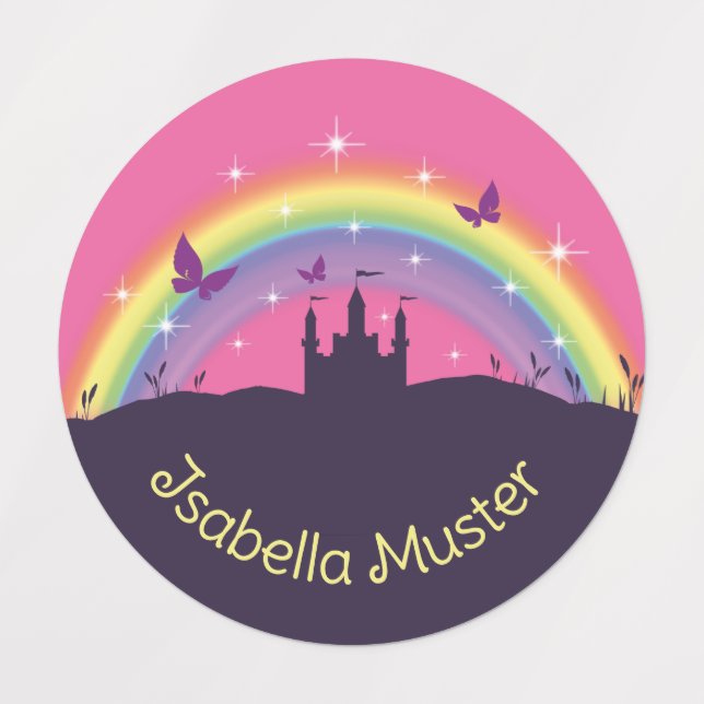 Name labels - fairytale castle 2 | waterproof (Design 1)