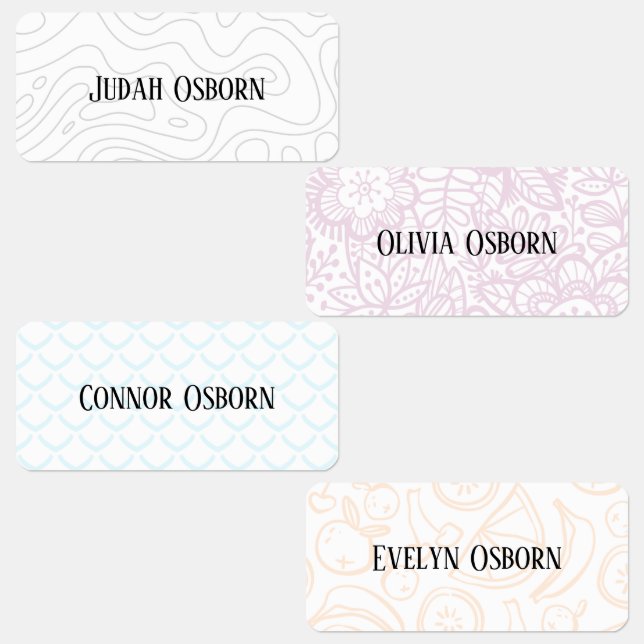 Name Labels for clothing (Group)