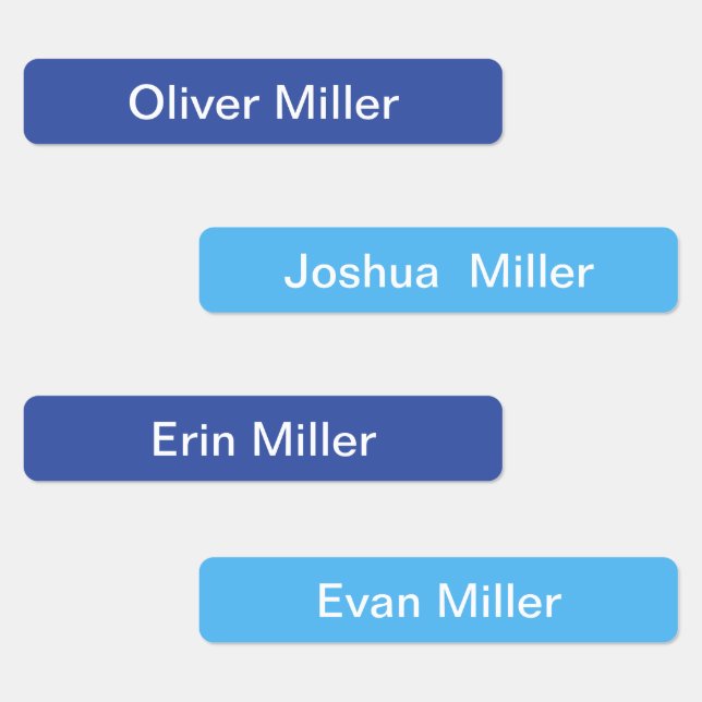 Name labels for school camp daycare (Group)