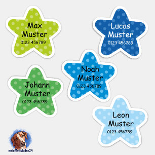 Name labels Small stars 2   Form - sticker