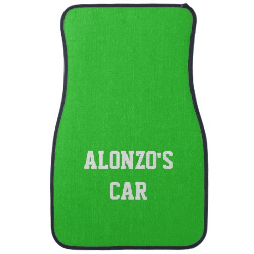 Name Lime Green Best Complementary Color Car Mat