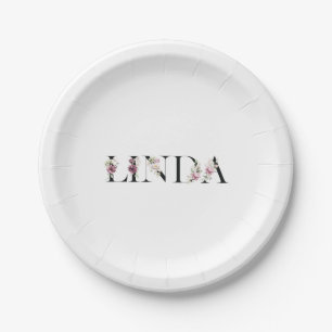 Name Linda Paper Plates