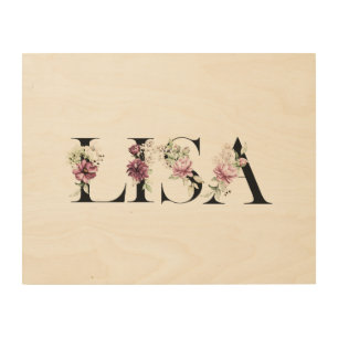 Name Lisa Wood Wall Art