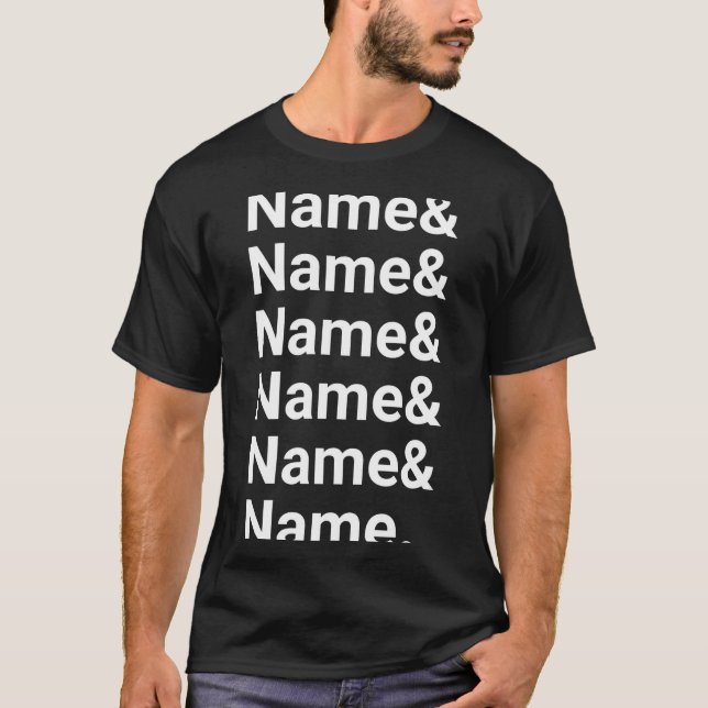 Name List Funny Women Men D Text  T-Shirt (Front)