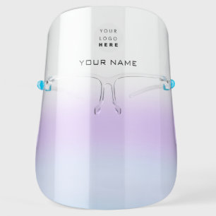 Name Logo Color Therapy Blue Purple Covid-19 Face Shield