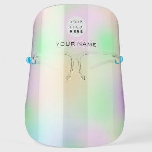 Name Logo Covid19 Color Therapy Holographic Face Shield