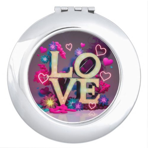 name Love collage Compact Mirror