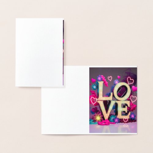 name Love collage Foil Card
