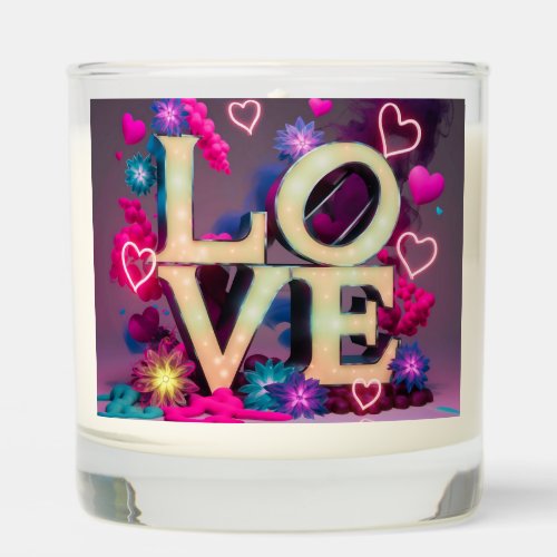 name Love collage Scented Candle