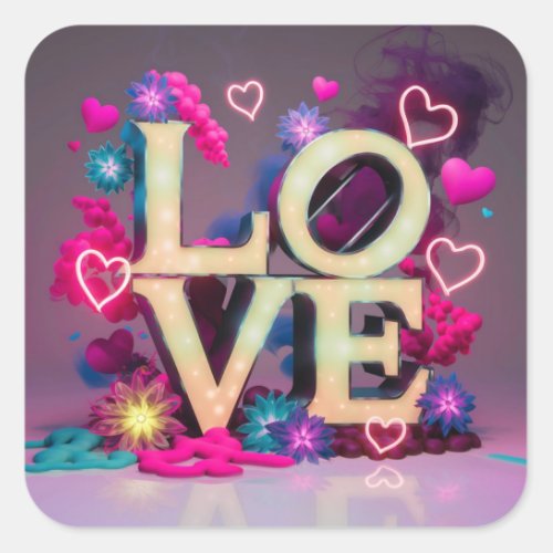 name Love collage Square Sticker