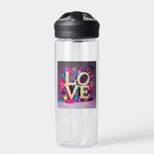 name Love collage Water Bottle