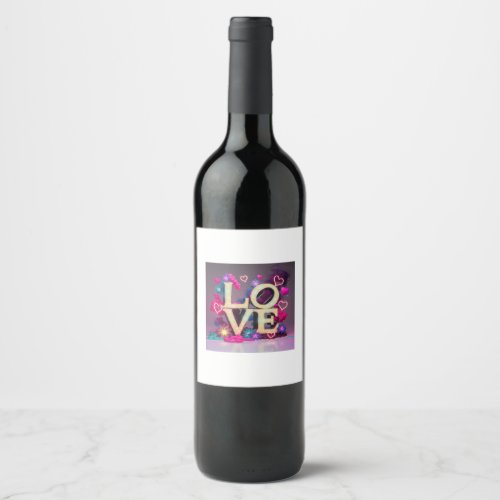name Love collage Wine Label