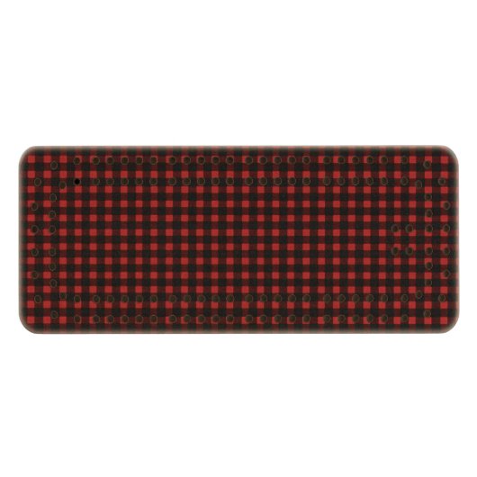 Name Lumberjack Red Black Buffalo Plaid Cribbage Board (Front (Horizontal))
