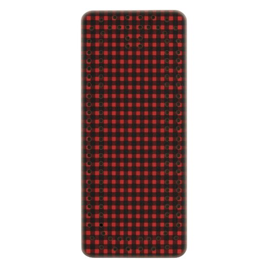 Name Lumberjack Red Black Buffalo Plaid Cribbage Board (Front Vertical)