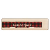 Name Lumberjack Red Black Buffalo Plaid Cribbage Board (Side)