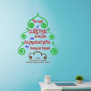 Name - Magic Christmas Never Ends Family & Friends Wall Decal