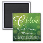 Name Magnet: Chloe, Sprout, Bloom Magnet at Zazzle