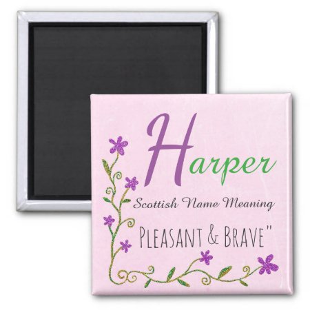 Name Magnet: Harper, Pleasant & Brave Magnet