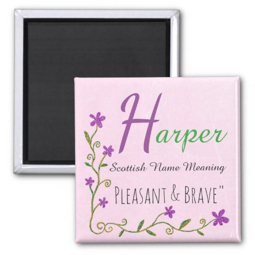 Name Magnet Harper Pleasant  Brave Magnet